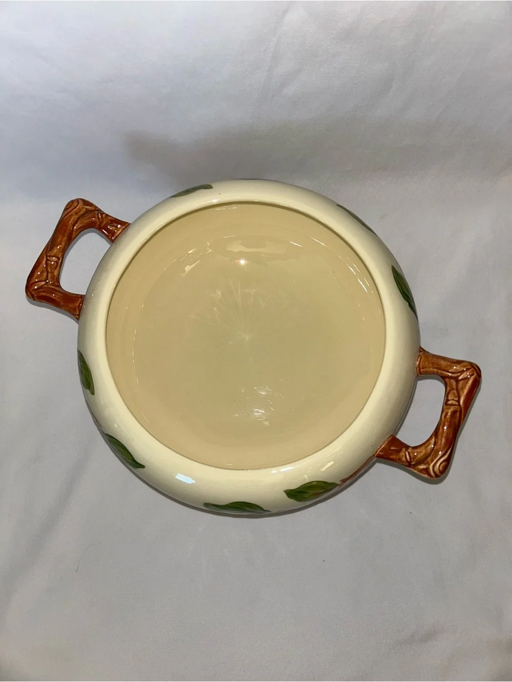 Franciscan Apple Footed Vegetable Serving Bowl USA Vintage Handled Serving Dish